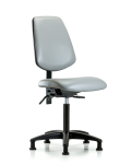 Vinyl Chair - Medium Bench Height with Medium Back & Stationary Glides in Dove Trailblazer Vinyl VMBCH-MB-RG-T0-A0-NF-RG-8567