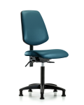 Vinyl Chair - Medium Bench Height with Medium Back & Stationary Glides in Marine Blue Supernova Vinyl VMBCH-MB-RG-T0-A0-NF-RG-8801