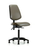 Vinyl Chair - Medium Bench Height with Medium Back & Stationary Glides in Taupe Supernova Vinyl VMBCH-MB-RG-T0-A0-NF-RG-8809