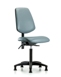 Vinyl Chair - Medium Bench Height with Medium Back & Stationary Glides in Storm Supernova Vinyl VMBCH-MB-RG-T0-A0-NF-RG-8822