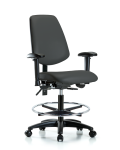 Vinyl Chair - Medium Bench Height with Medium Back VMBCH-MB-RG-T0-A1-CF-RC-8605