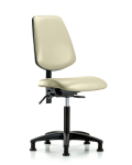 Vinyl Chair - Medium Bench Height with Medium Back, Seat Tilt, & Stationary Glides in Adobe White Trailblazer Vinyl VMBCH-MB-RG-T1-A0-NF-RG-8501