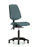 Vinyl Chair - Medium Bench Height with Medium Back, Seat Tilt, & Stationary Glides in Colonial Blue Trailblazer Vinyl VMBCH-MB-RG-T1-A0-NF-RG-8546