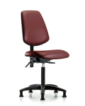 Vinyl Chair - Medium Bench Height with Medium Back, Seat Tilt, & Stationary Glides in Borscht Supernova Vinyl VMBCH-MB-RG-T1-A0-NF-RG-8815