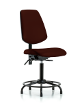 Vinyl Chair - Medium Bench Height with Round Tube Base, Medium Back, & Stationary Glides in Burgundy Trailblazer Vinyl VMBCH-MB-RT-T0-A0-RG-8569