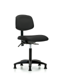 Vinyl Chair - Medium Bench Height with Stationary Glides in Black Trailblazer Vinyl VMBCH-RG-T0-A0-NF-RG-8540