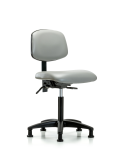 Vinyl Chair - Medium Bench Height with Stationary Glides in Dove Trailblazer Vinyl VMBCH-RG-T0-A0-NF-RG-8567
