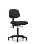 Vinyl Chair - Medium Bench Height with Seat Tilt & Stationary Glides in Black Trailblazer Vinyl VMBCH-RG-T1-A0-NF-RG-8540