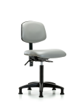 Vinyl Chair - Medium Bench Height with Seat Tilt & Stationary Glides in Dove Trailblazer Vinyl VMBCH-RG-T1-A0-NF-RG-8567