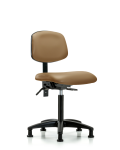 Vinyl Chair - Medium Bench Height with Seat Tilt & Stationary Glides in Taupe Trailblazer Vinyl VMBCH-RG-T1-A0-NF-RG-8584