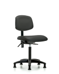 Vinyl Chair - Medium Bench Height with Seat Tilt & Stationary Glides in Charcoal Trailblazer Vinyl VMBCH-RG-T1-A0-NF-RG-8605