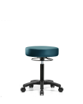 Vinyl Mini-Stool - Medium Bench Height with Casters in Marine Blue Supernova Vinyl VMBMS-RG-NF-RC-8801