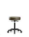 Vinyl Mini-Stool - Medium Bench Height with Casters in Taupe Supernova Vinyl VMBMS-RG-NF-RC-8809