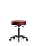 Vinyl Mini-Stool - Medium Bench Height with Casters in Borscht Supernova Vinyl VMBMS-RG-NF-RC-8815