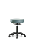Vinyl Mini-Stool - Medium Bench Height with Casters in Storm Supernova Vinyl VMBMS-RG-NF-RC-8822