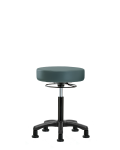 Vinyl Mini-Stool - Medium Bench Height with Stationary Glides in Colonial Blue Trailblazer Vinyl VMBMS-RG-NF-RG-8546