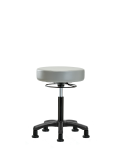 Vinyl Mini-Stool - Medium Bench Height with Stationary Glides in Dove Trailblazer Vinyl VMBMS-RG-NF-RG-8567