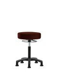 Vinyl Mini-Stool - Medium Bench Height with Stationary Glides in Burgundy Trailblazer Vinyl VMBMS-RG-NF-RG-8569