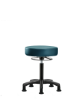 Vinyl Mini-Stool - Medium Bench Height with Stationary Glides in Marine Blue Supernova Vinyl VMBMS-RG-NF-RG-8801