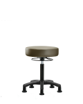 Vinyl Mini-Stool - Medium Bench Height with Stationary Glides in Taupe Supernova Vinyl VMBMS-RG-NF-RG-8809
