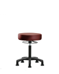 Vinyl Mini-Stool - Medium Bench Height with Stationary Glides in Borscht Supernova Vinyl VMBMS-RG-NF-RG-8815