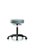 Vinyl Stool without Back - Medium Bench Height with Casters in Storm Supernova Vinyl VMBSO-RG-NF-RC-8822
