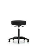 Vinyl Stool without Back - Medium Bench Height with Stationary Glides in Black Trailblazer Vinyl VMBSO-RG-NF-RG-8540
