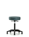 Vinyl Stool without Back - Medium Bench Height with Stationary Glides in Colonial Blue Trailblazer Vinyl VMBSO-RG-NF-RG-8546
