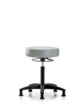 Vinyl Stool without Back - Medium Bench Height with Stationary Glides in Dove Trailblazer Vinyl VMBSO-RG-NF-RG-8567
