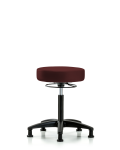 Vinyl Stool without Back - Medium Bench Height with Stationary Glides in Burgundy Trailblazer Vinyl VMBSO-RG-NF-RG-8569
