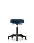 Vinyl Stool without Back - Medium Bench Height with Stationary Glides in Imperial Blue Trailblazer Vinyl VMBSO-RG-NF-RG-8582