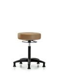 Vinyl Stool without Back - Medium Bench Height with Stationary Glides in Taupe Trailblazer Vinyl VMBSO-RG-NF-RG-8584