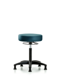 Vinyl Stool without Back - Medium Bench Height with Stationary Glides in Marine Blue Supernova Vinyl VMBSO-RG-NF-RG-8801