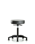 Vinyl Stool without Back - Medium Bench Height with Stationary Glides in Sterling Supernova Vinyl VMBSO-RG-NF-RG-8840