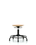 Wood Stool - Desk Height with Round Tube Base & Stationary Glides WDHSO-RT-RG