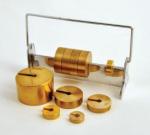 SLOTTED WEIGHT SET OF 10, WITH RACK, 1X500G, 5X100G,1X50G,2X20G,1X10G, BRASS,  MLS-WHST10 #