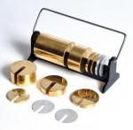 DELUXE SLOTTED WEIGHT SET OF 12, WITH RACK,1X500G,2X200G,1X100G,1X5G,2X2G,1X1G, BRASS/ALUM,  MLS-WHST12 #