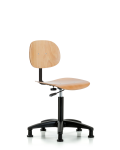 Wood Chair - Medium Bench Height with Stationary Glides WMBCH-RG-NF-RG