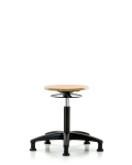 Wood Stool - Medium Bench Height with Stationary Glides WMBSO-RG-NF-RG